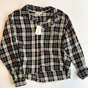 Lucky Brand Monochrome Plaid Shirt